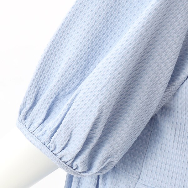 ターシャルビー/【大きいサイズレディース】パフスリーブ切り替えワンピース【日本製】 ターシャルビー/【大きいサイズレディース】パフスリーブ切り替え