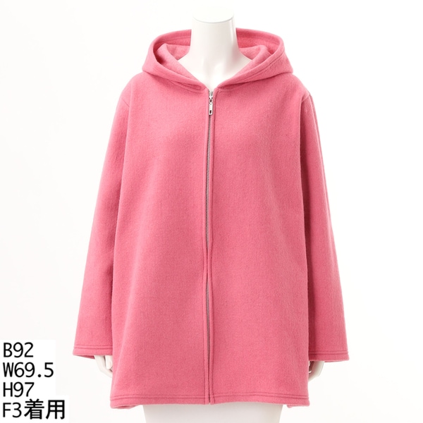 ターシャルビー（Tasha Ruby）/【大きいサイズレディース】ニードルシャギーニードルパンチニットロングパーカー（日本製） ターシャルビー（Tasha Ruby）/【大きいサイズレディース】ニードル