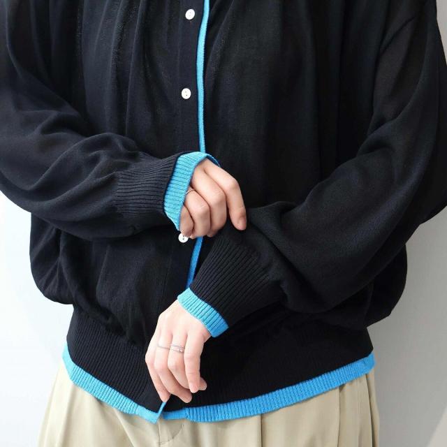 レスウェル（leswel）/【M〜5L】【接触冷感/UVカット】シャイニー天竺レイヤードライクギャザーカーディガン_8