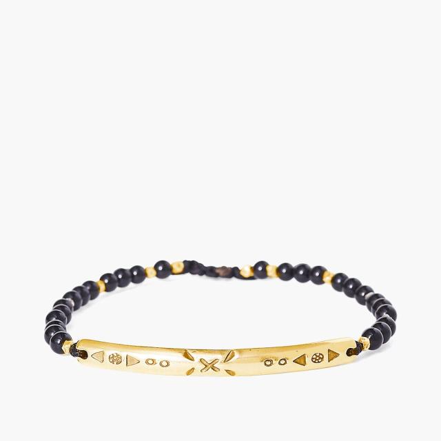 チャンルー/オニキス ゴールドスタンプ ブレスレットの通販は 8,712円