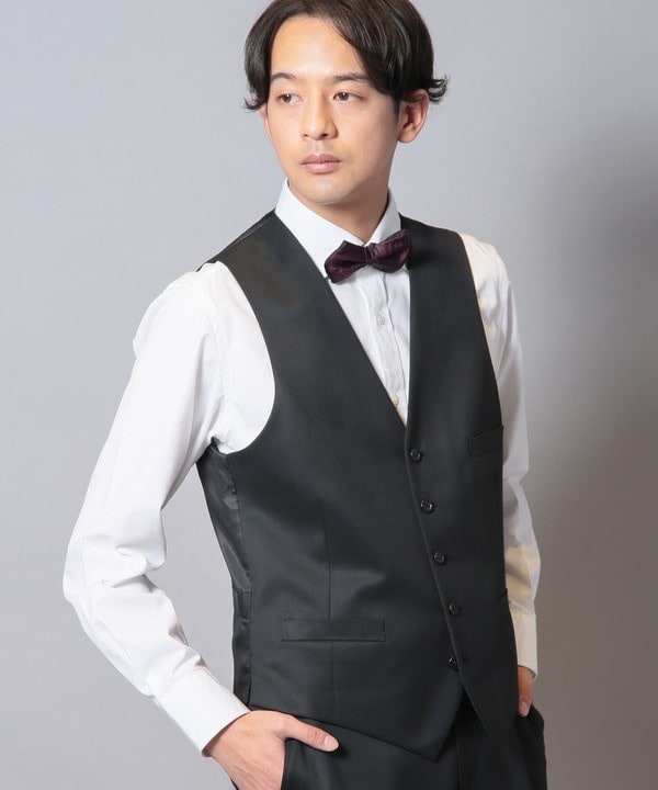 クラウデッドクローゼット（CROWDED CLOSET）/ウールポリエステルギャバジンスーツベスト（同素材セットアップあり）