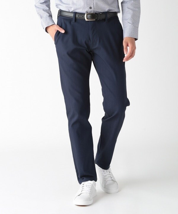 クラウデッドクローゼット（CROWDED CLOSET）/ハイパワーストレッチヘリンボーンスラックスパンツ