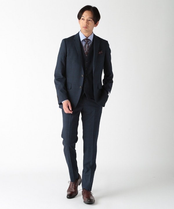 クラウデッドクローゼット（CROWDED CLOSET）/TWグレンチェックスーツ（同素材ベストあり）