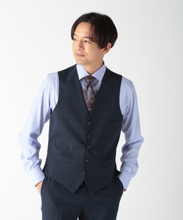 クラウデッドクローゼット（CROWDED CLOSET）/TWグレンチェックベスト（スリーピース対応）