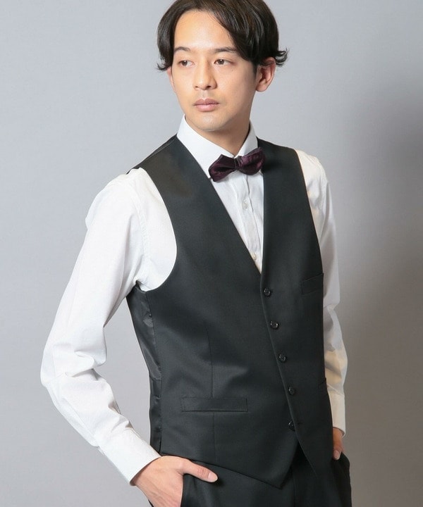 クラウデッドクローゼット（CROWDED CLOSET）/ウールポリエステルギャバジンスーツベスト（同素材セットアップあり）