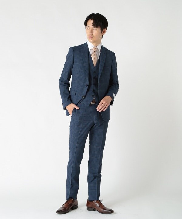 クラウデッドクローゼット（CROWDED CLOSET）/NARROWクラシカルグレンチェックスーツ（同素材ベストあり）