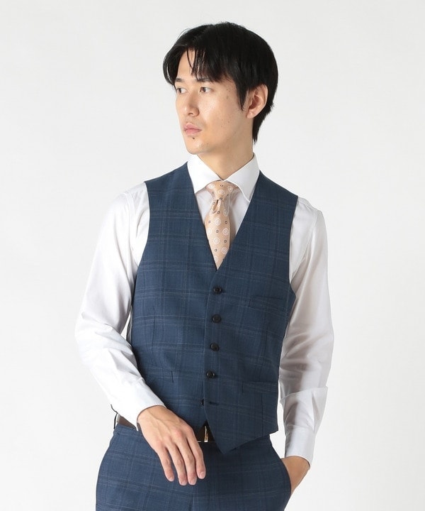 クラウデッドクローゼット（CROWDED CLOSET）/ クラシカルグレンチェックベスト（同素材セットアップあり）