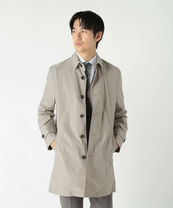 クラウデッドクローゼット（CROWDED CLOSET）/T400高密度ストレッチタフタステンカラーコート