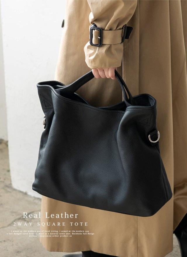 ヴィータフェリーチェ（VitaFelice）/本革2wayスクエアトートバッグ