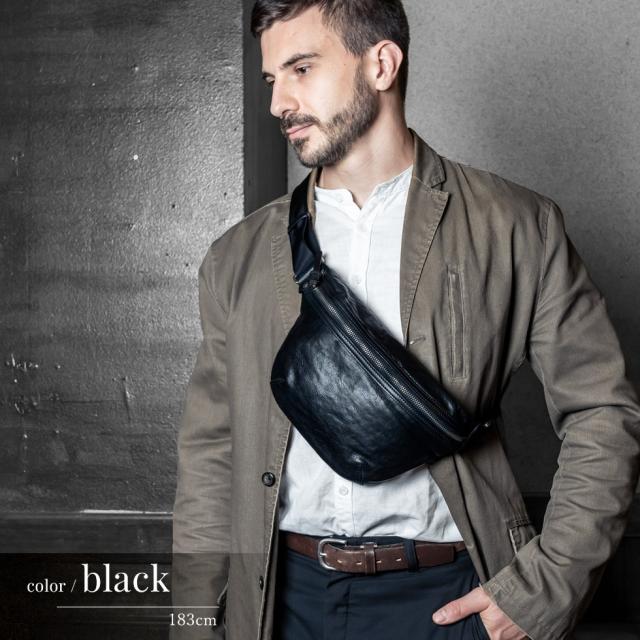 ヴィータフェリーチェ（VitaFelice）/【バングラデシュレザー】ボディバッグ【aroco/アロコ】