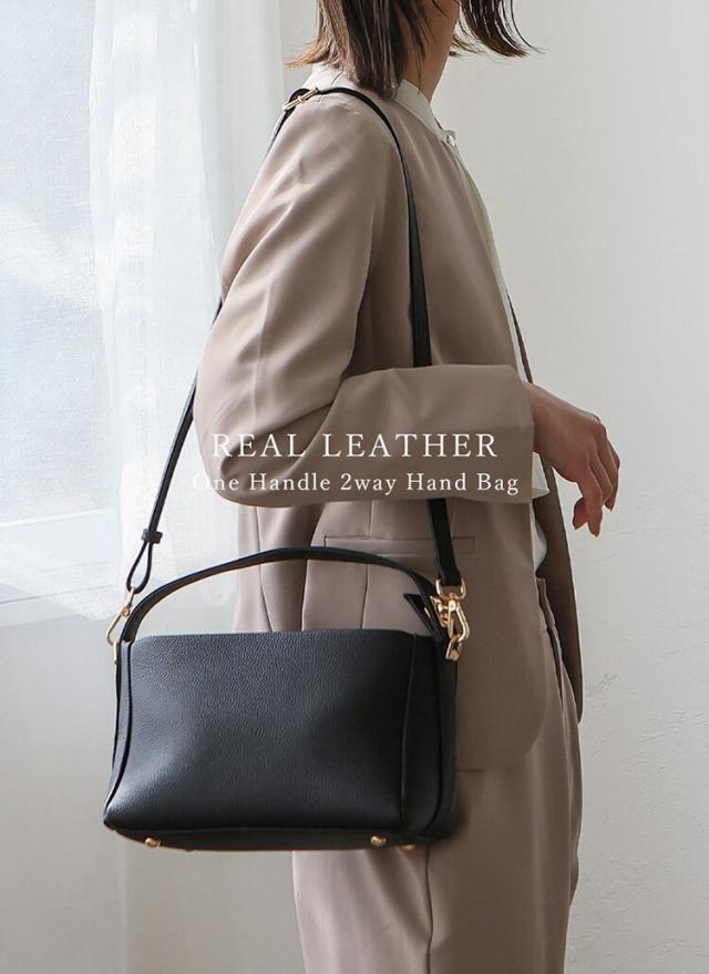 ヴィータフェリーチェ（VitaFelice）/ワンハンドル牛革ハンドバッグ セレモニー【Depral/デプラル】