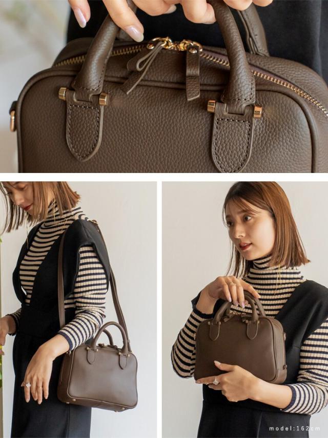 ヴィータフェリーチェ（VitaFelice）/本革2wayスクエアミニバッグ