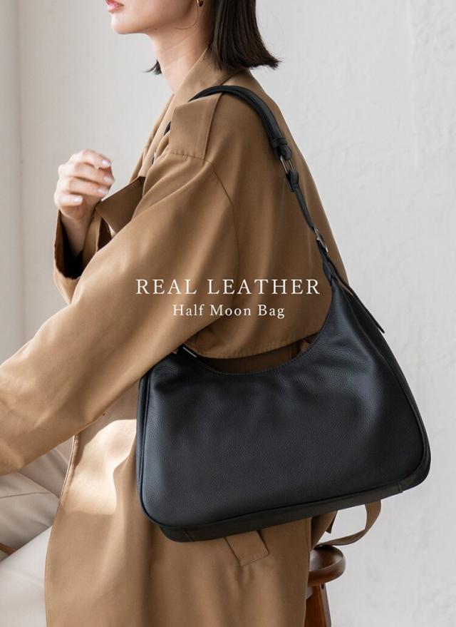 ヴィータフェリーチェ（VitaFelice）/本牛革ハーフムーンショルダーバッグ【Depral/デプラル】 ヴィータフェリーチェ（VitaFelice）/本牛革ハーフムーンショルダー