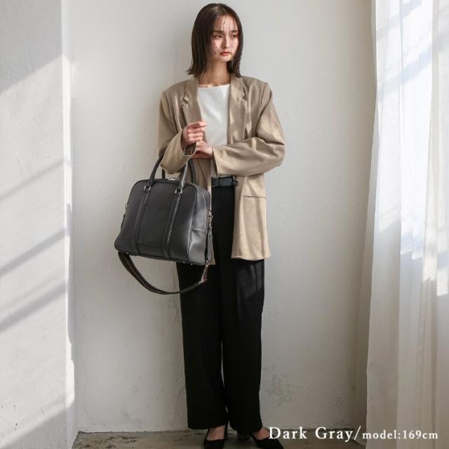 ヴィータフェリーチェ（VitaFelice）/本革2wayスクエアボストンバッグ