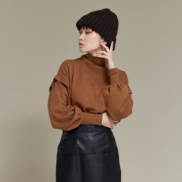 ノミネ（NOMINE）/レイヤード風タートルニット 5,005円