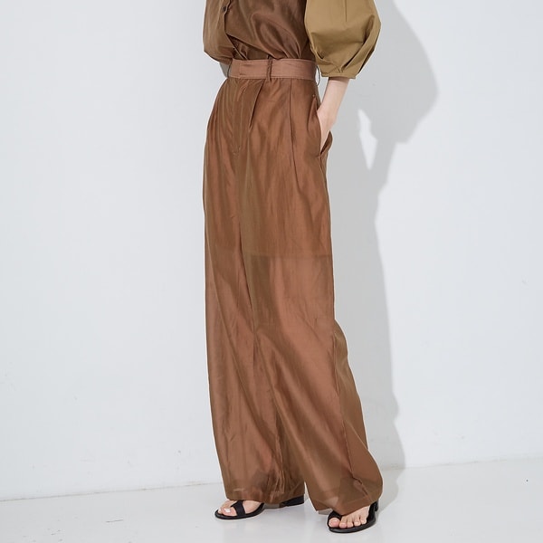 NOMINE ワイドパンツ 新品タグ付き ノミネ（NOMINE）/【セットアップ着用可】シアー ワイドパンツの