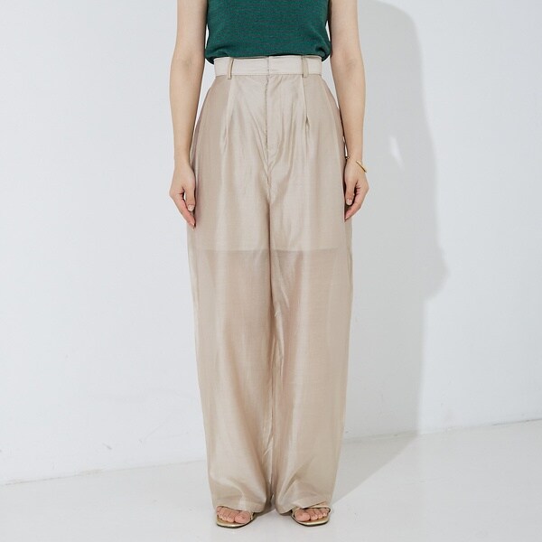 NOMINE ワイドパンツ 新品タグ付き ノミネ（NOMINE）/【セットアップ着用可】シアー ワイドパンツの