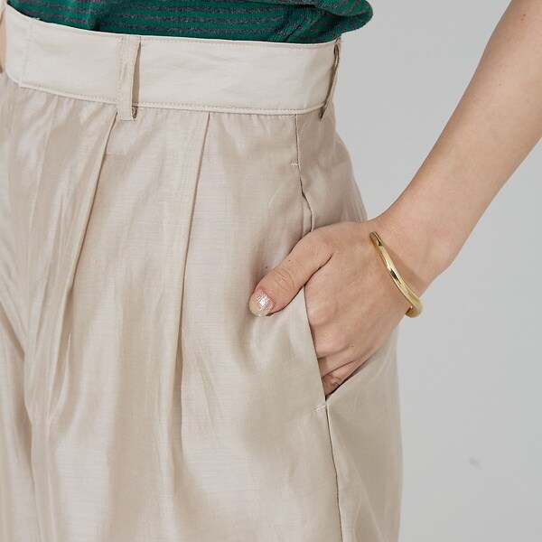 NOMINE ワイドパンツ 新品タグ付き ノミネ（NOMINE）/【セットアップ着用可】シアー ワイドパンツの