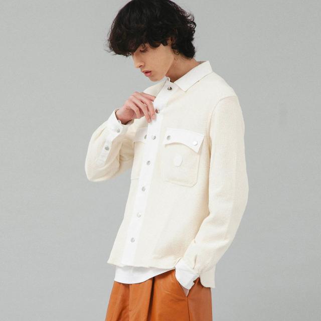 ヴィクターアンドロルフ/VIKTOR&ROLF(ヴィクター＆ロルフ) バイカラードットボタンシャツ_1