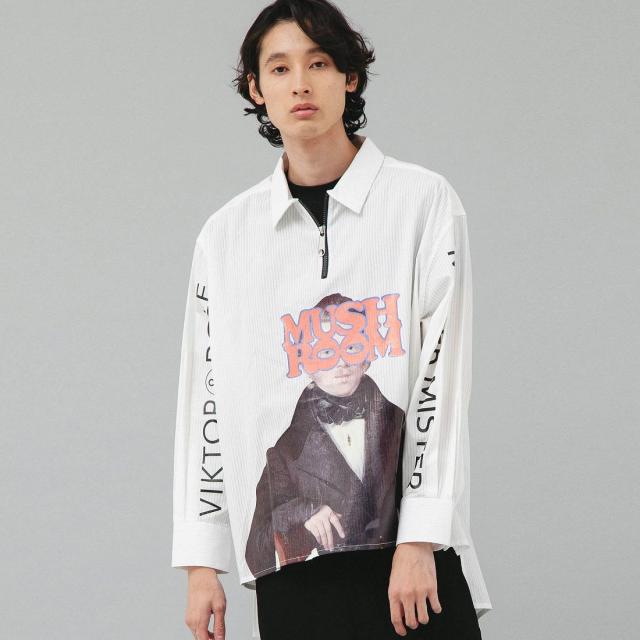 ヴィクターアンドロルフ/VIKTOR&ROLF(ヴィクター＆ロルフ) MUSHROOM GUYハーフジップシャツ