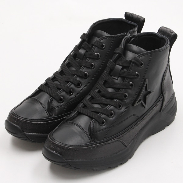 ムーム（MOOM）/【防水】スターメタルパーツレースアップスニーカーMD