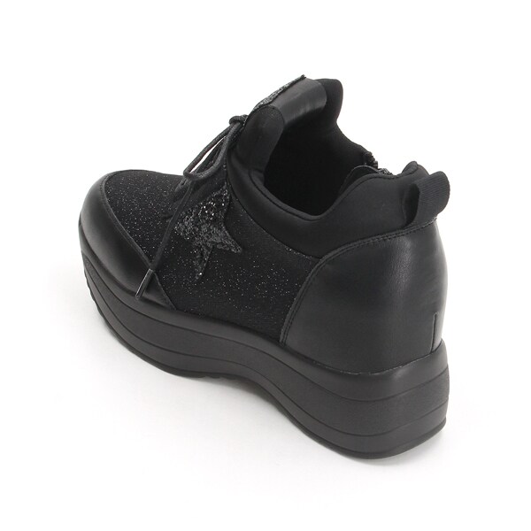 ムーム（MOOM）/スターモチーフサイドファスナーインヒールスニーカー