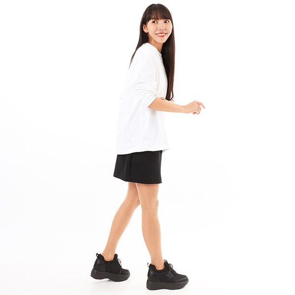 ムーム（MOOM）/スターモチーフサイドファスナーインヒールスニーカー