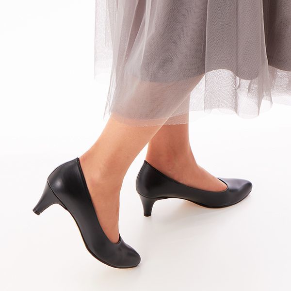 An ideal（An ideal）/【ワイド幅/5．0cmヒール】ポインテッドトゥ＊幅