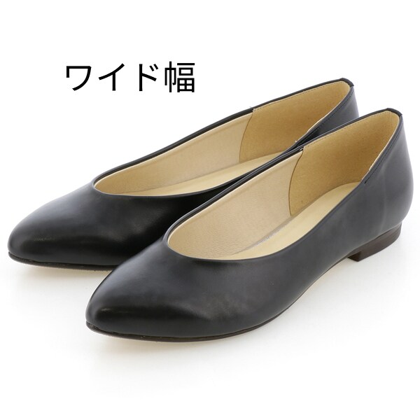 An ideal（An ideal）/【ワイド幅/1．5cmヒール】ポインテッドトゥ＊幅が選べるパンプス