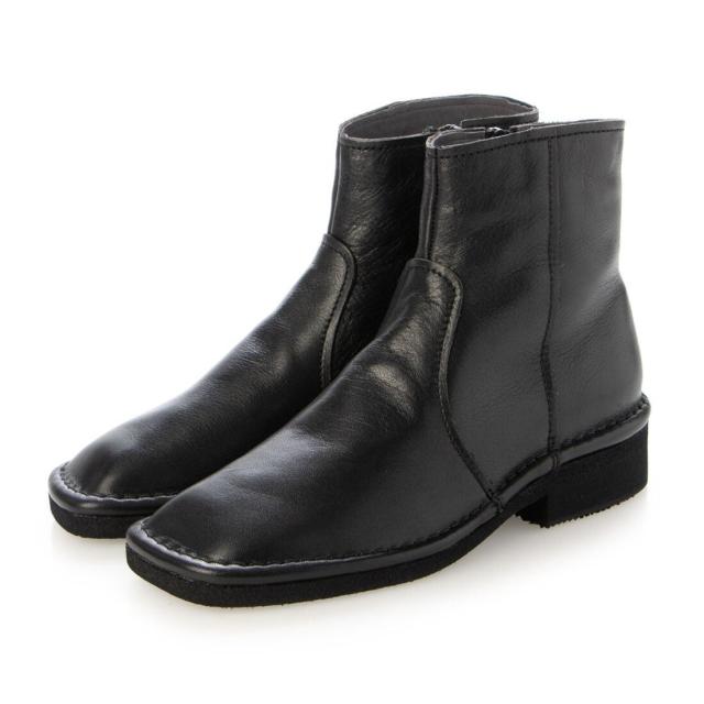 クリー（Creer）/24秋冬新作3．5cm本革スクエアトウアウトステッチ製法ショートブーツ