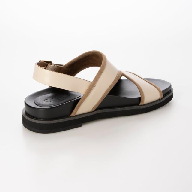 クリー（Creer）/25春夏新作3cmトリミングデザインフットベッドサンダル