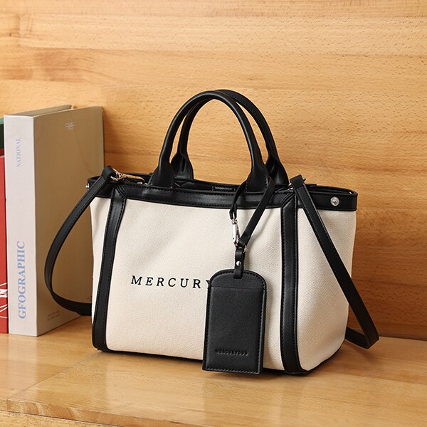 マーキュリーデュオ（MERCURYDUO ）/【MERCURYDUO/マーキュリーデュオ】カードケース付 軽量キャンバスロゴ 2WAYトートバッグ_18