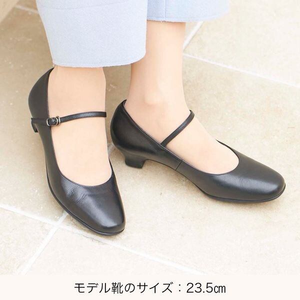 イング（シューズ）（ing）/【マイナビ掲載】ストラップ付ブラックプレーンパンプス_15