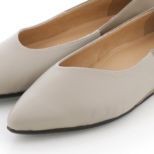 イング（シューズ）（ing）/アシンメトリーカットフラットパンプスの