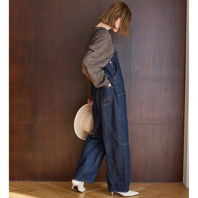 atelier SOMETHING W KNEE SALOPETTE】サロペット atelier SOMETHING W KNEE SALOPETTE】／マルチウェイデニムベア