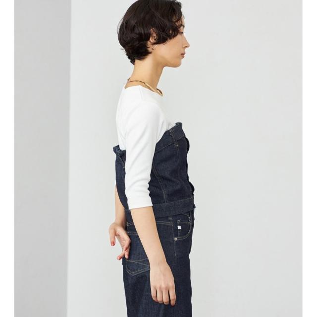 ダークブラウン デニム ビスチェ サムシング（SOMETHING）/SOMETHING ベアトップデニムビスチェの