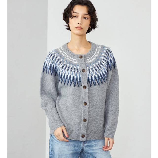 サムシング（SOMETHING）/SOMETHING　ノルディックニットカーディガン