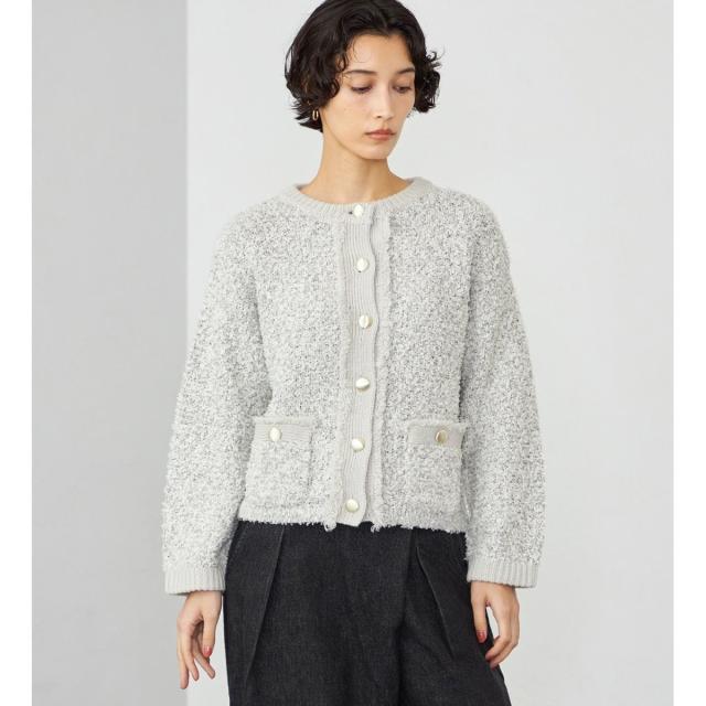 サムシング（SOMETHING）/SOMETHING　ツイードライクニットジャケット