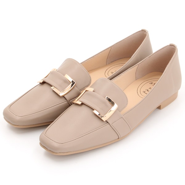 エフレイ（F．Ray）/【日本製】スクエアトゥゴールドバックルベルトローファーの通販は 5,581円