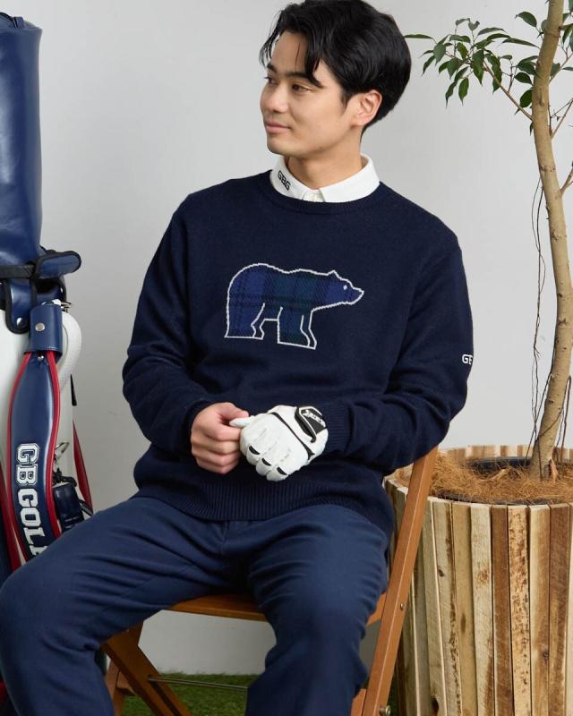 ゴールデンベア（GOLDENBEAR）/BEAR ニット　【GBGOLF】