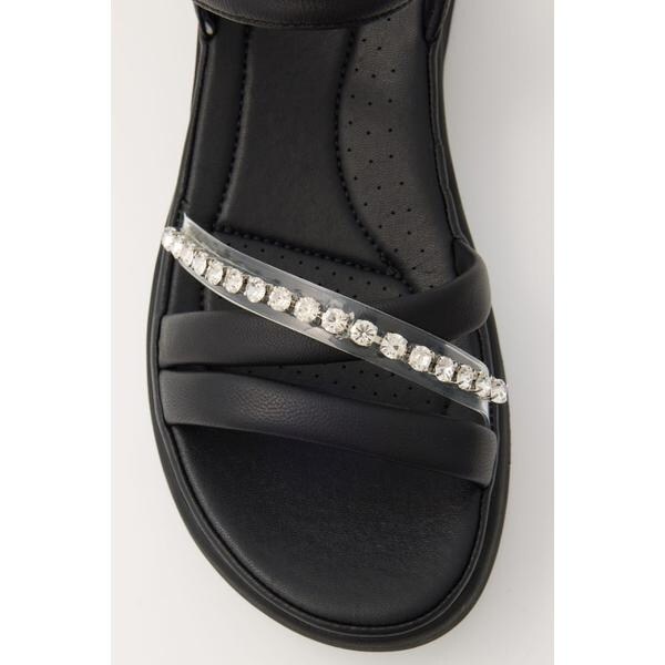 【美品】STACCATO スタッカート ビジュー サンダル 羊革 23cm ✨美品✨ STACCATO スタッカート ビジュー サンダル 羊革 23cm