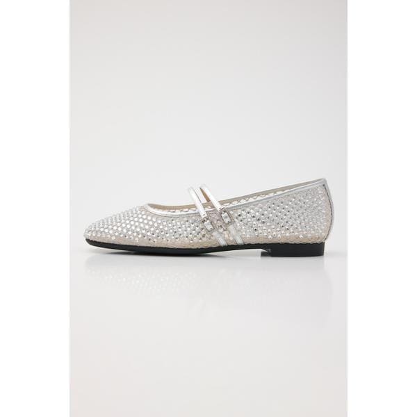 スタッカート（STACCATO）/クリスタルメッシュベルトフラット