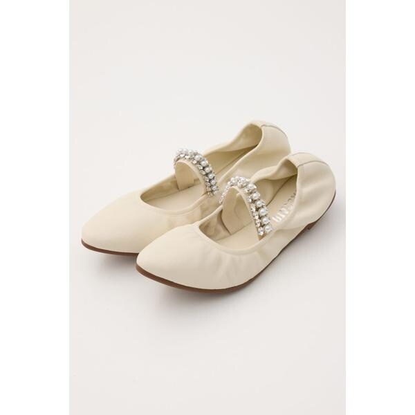 スタッカート（STACCATO）/ビジューベルトライトバレエシューズ