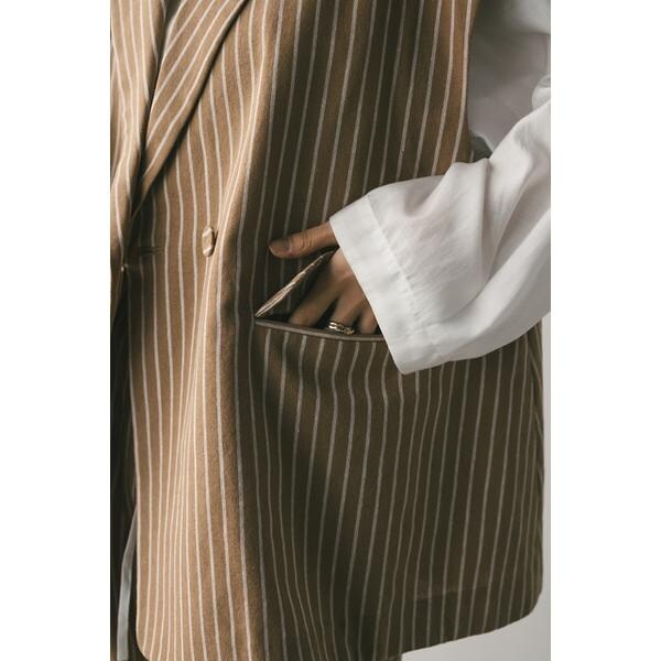 スタイルミキサー　リネンミックスルーズベスト　ブラック スタイルミキサー リネンミックスルーズベスト ブラック