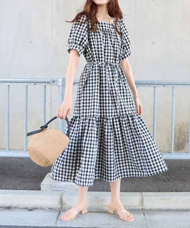 ブルーイースト ギンガムチェックスクエアネックワンピースの通販はau Pay マーケット Brand Square By Oioi ブランド スクエアbyマルイ
