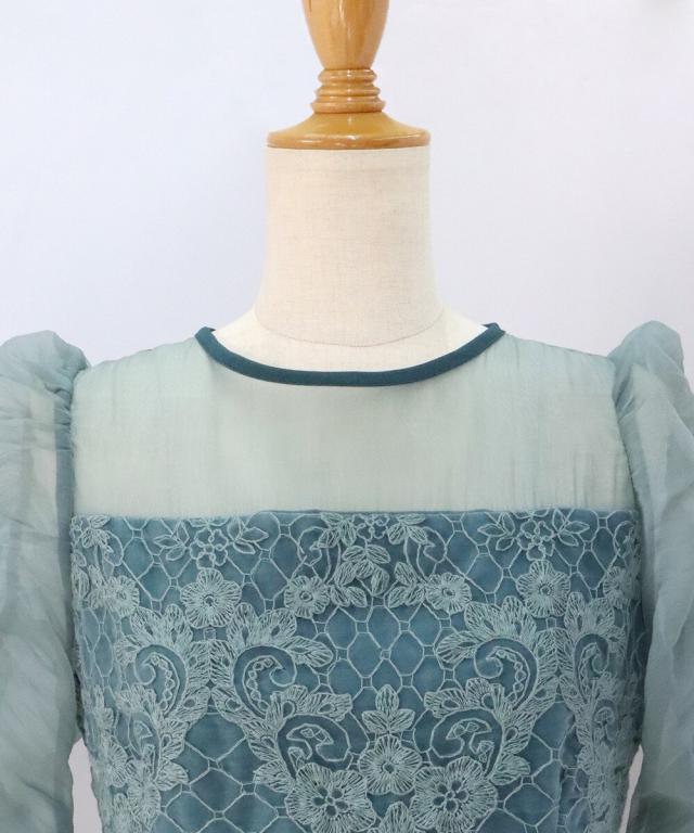 ブルーイースト（BLUEEAST）/シースルー刺繍レースIライン