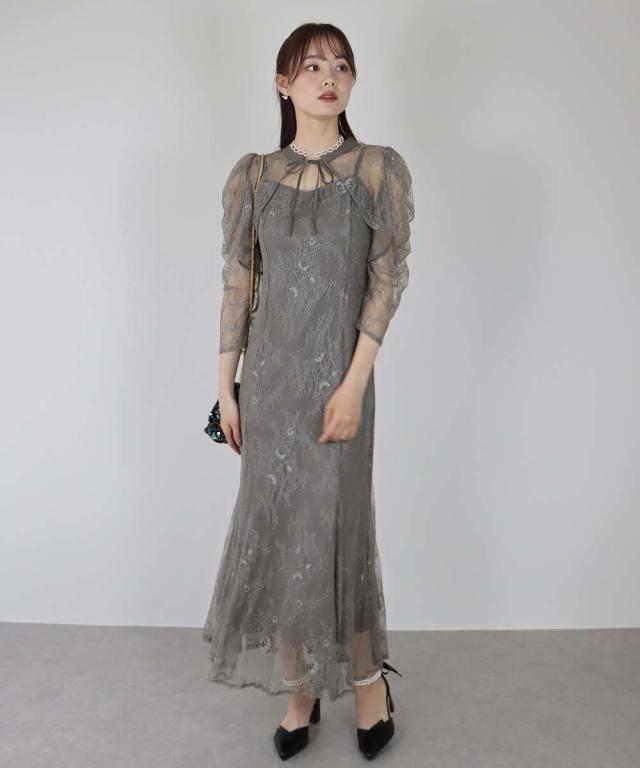 ブルーイースト（BLUEEAST）/ボレロレイヤードレースパーティードレス