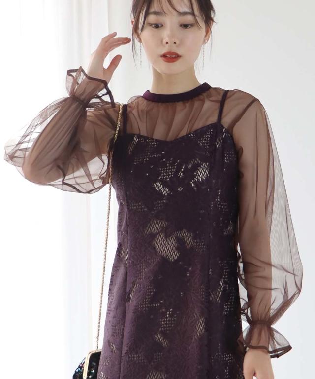 ブルーイースト（BLUEEAST）⁄ボレロレイヤードレースパーティードレス