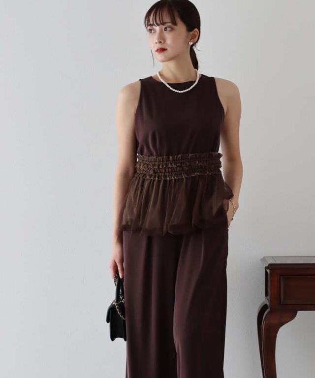 ブルーイースト（BLUEEAST）/シャーリングケープオールインワン ブルーイースト（BLUEEAST）/シャーリングケープオールインワンの通販