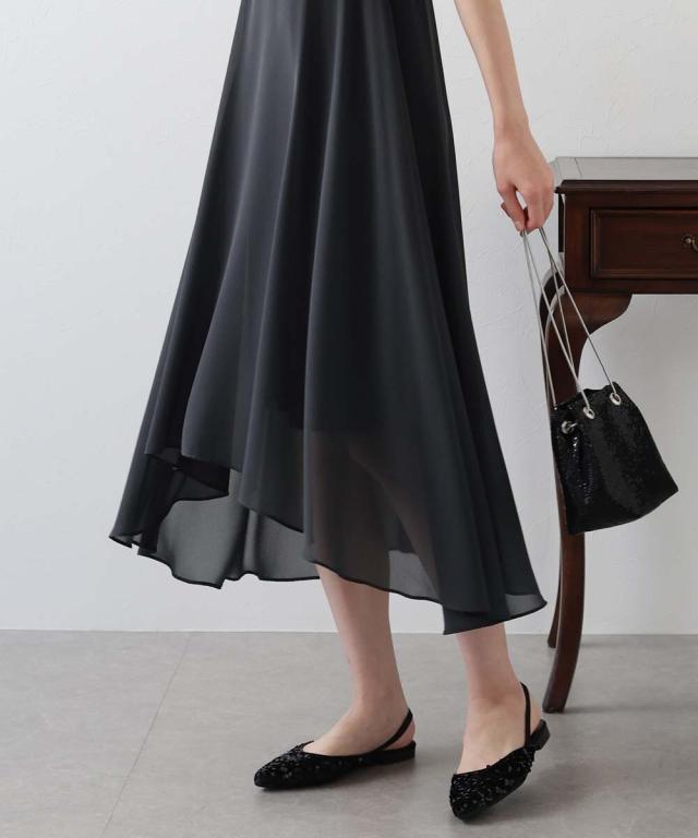 ブルーイースト（BLUEEAST）/フレアレーススリーブフィッシュテール